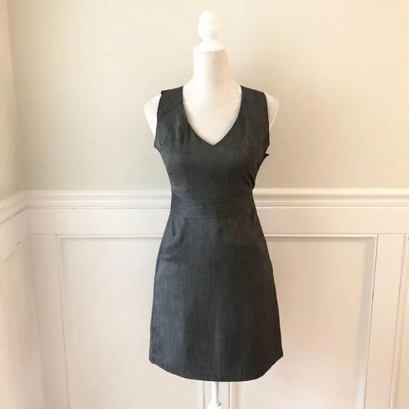 Gap Charcoal Sheath Dress w Pockets 0 - Picture 2 of 6